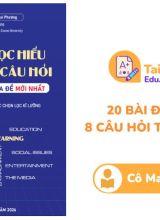 20 bài Đọc hiểu 8 câu hỏi trọng điểm ôn thi THPT  ĐGNL 2026 Cô Mai Phương